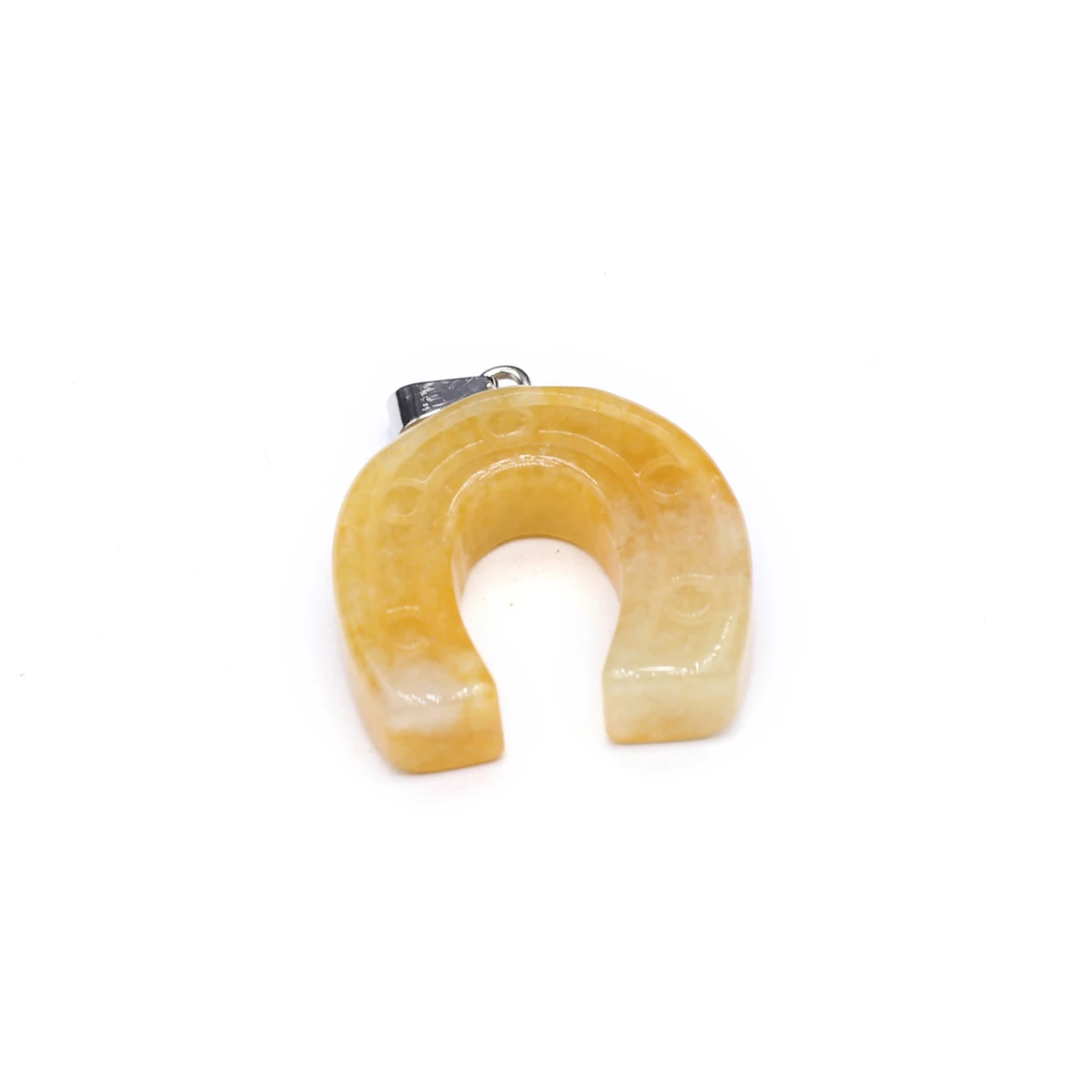 6PCS Wholesale Natural Semiprecious Stone Random Color U-shaped Pendant Jewelry Making DIY Necklace Earrings Accessories Gift