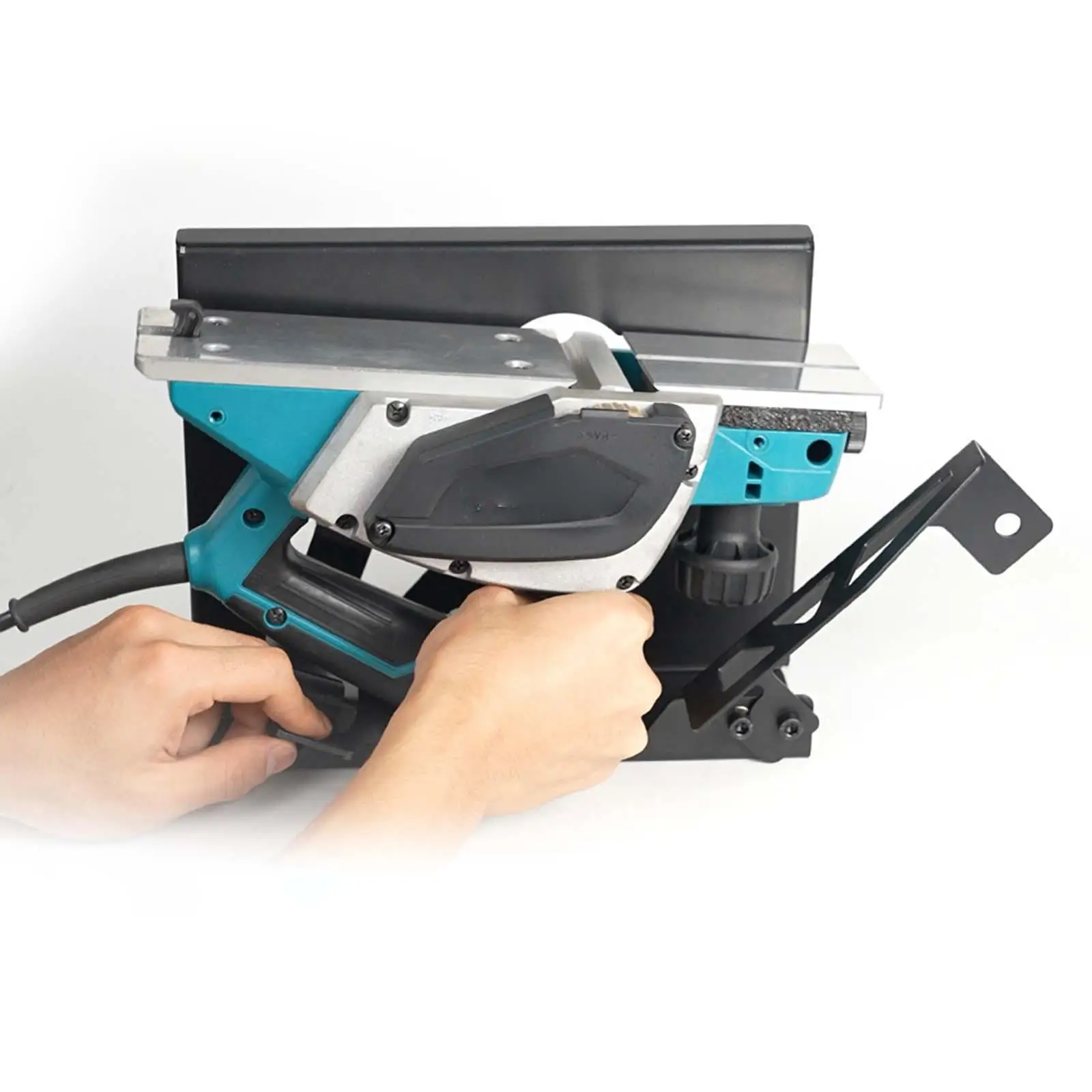 Durable Electric Planer Flip Support Sturdy Steel Table Bracket Mount for Woodworking Machines and Accessories