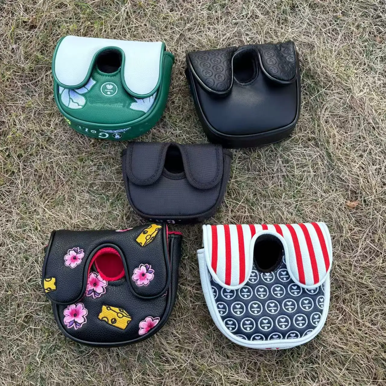 Головной убор с клюшкой для гольфа Vermilion Bird, утолщенная водонепроницаемая искусственная кожа с противоударным дизайном, нежная вышивка для мужчин и женщин