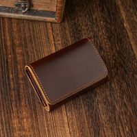 Casual Leather PU Cowhide Short Wallet Solid Color Korean Style Men Short Wallet Business Coin Purse Card Holders Clutch Boys