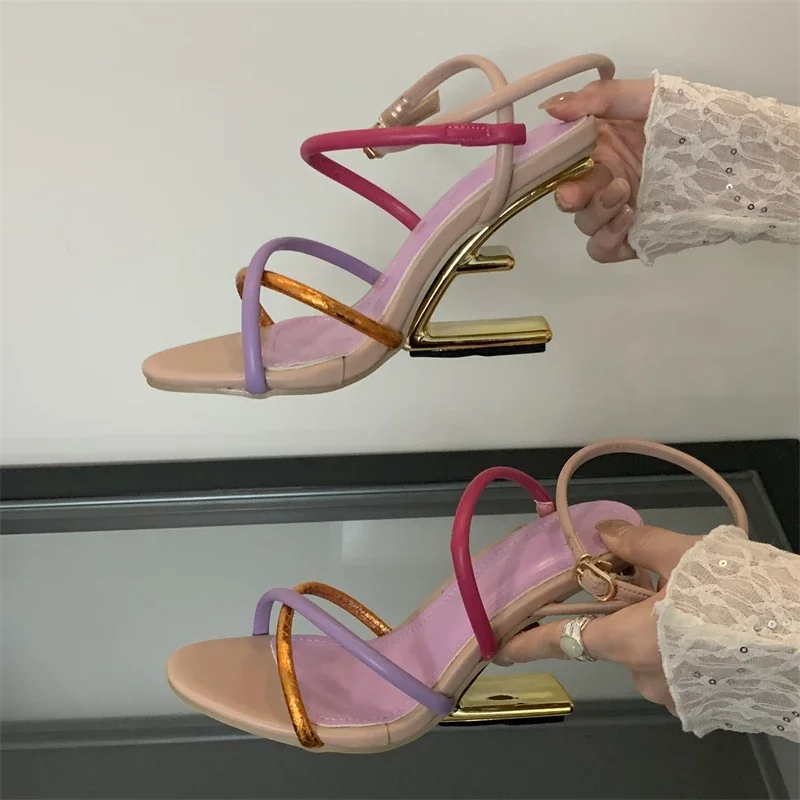 Eilyken New Design Narrow Band Buckle Strap Sandals Womens Hollow Out High Heels Sexy Open Toe Banquet Party Shoes Zapatos Muj