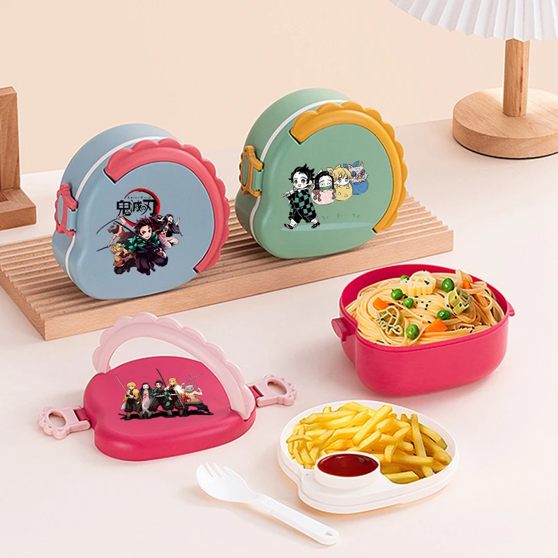 

Demon Slayer Kimetsu No Yaiba Lunch Box Boy Girl Kawaii Anime Dinner Pail Children Cartoon Fun Sealed Large Capacity Bento Boxes