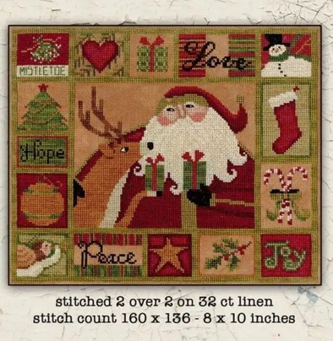 all gifts for Santa Claus 39-37 counted  14CT 18CT 25CT 22CT 28ct 16ct Cross Stitch Sets DIY  Cross-stitch Kits Embroidery