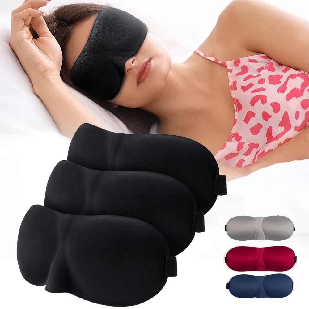 1-3pcs Sleep Mask Blockout Eye Mask for Side Sleeper Women Men Portable Blindfold Travel Sleeping Aid Eye Cover Slaapmasker