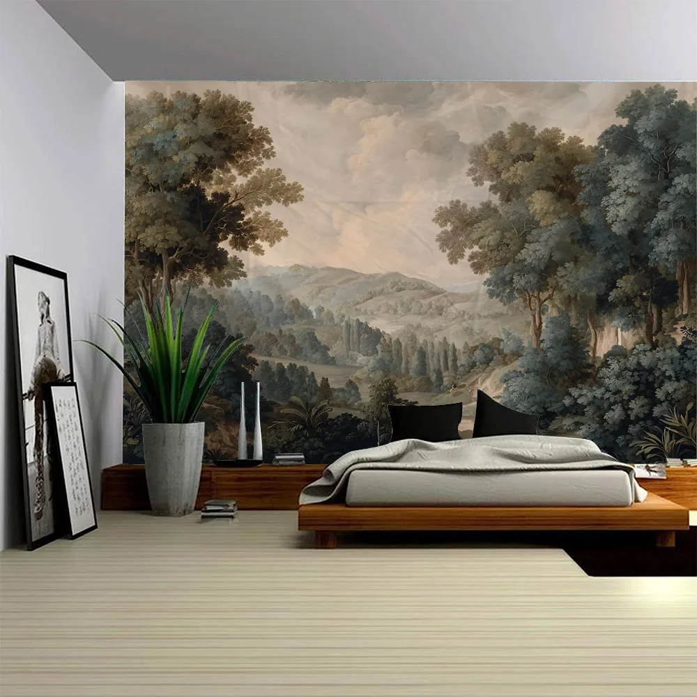 

Cartoon Forest Tapestry Wall Hanging, Hippie Tapestry, Abstract Art Fantasy, Bedroom, Living Room, Kawaii Home Decoration