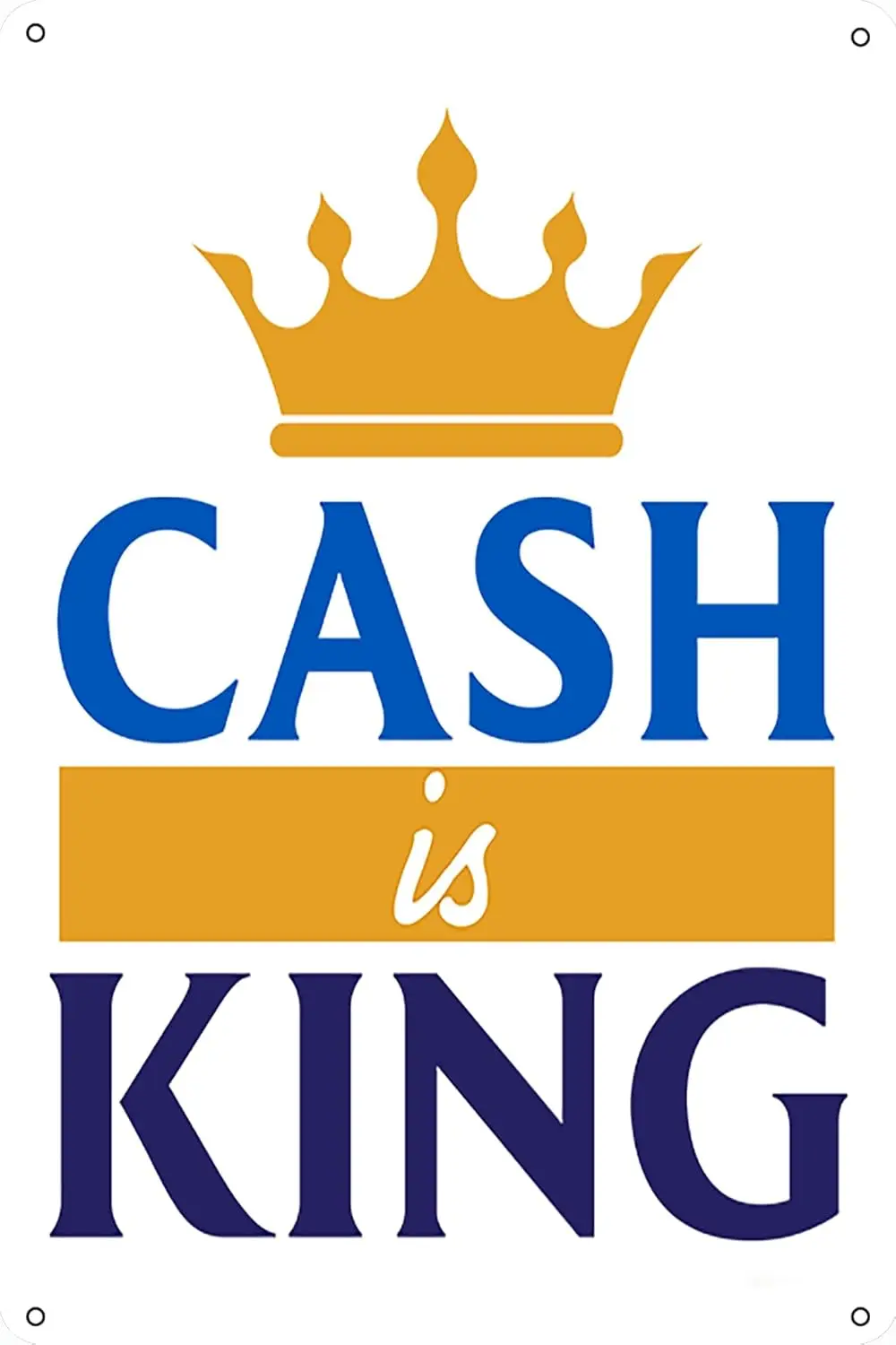 Cash is King Poster Vinatge Rusty Tin Sign Mteal Wall Deco For Bars,Garage,Cafes,Pubs