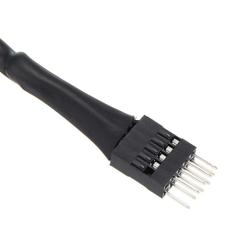 2Pcs 20Cm 9 Pin Male To External USB A Male PC Mainboard Internal Data Extension Cable
