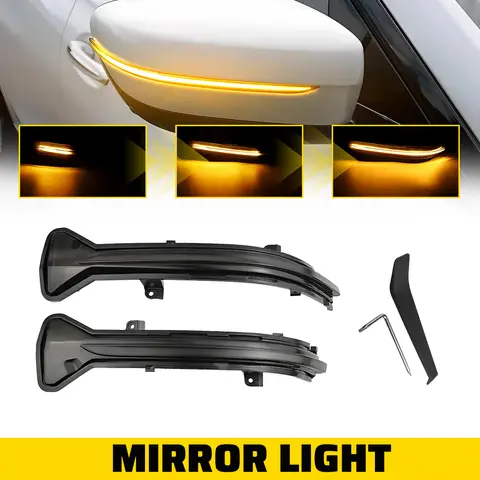2x Car LED Mirror Turn Signal Lights Dynamic Amber For BMW 3 4 5 6 7 Series G20 G21 G28 G30 G11 G23 G26 Smoked Lens 51167414649
