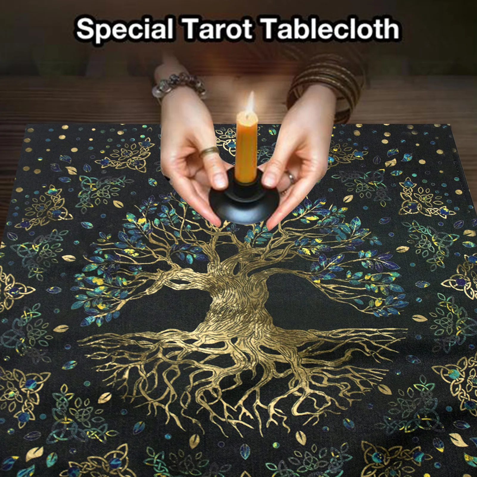 Tarot Card Cloth Witchcraft Tablecloth Altar Cloth Tarot Mat Tree Of Life Divination Tarot Card Table Cloth Tarot Accessories