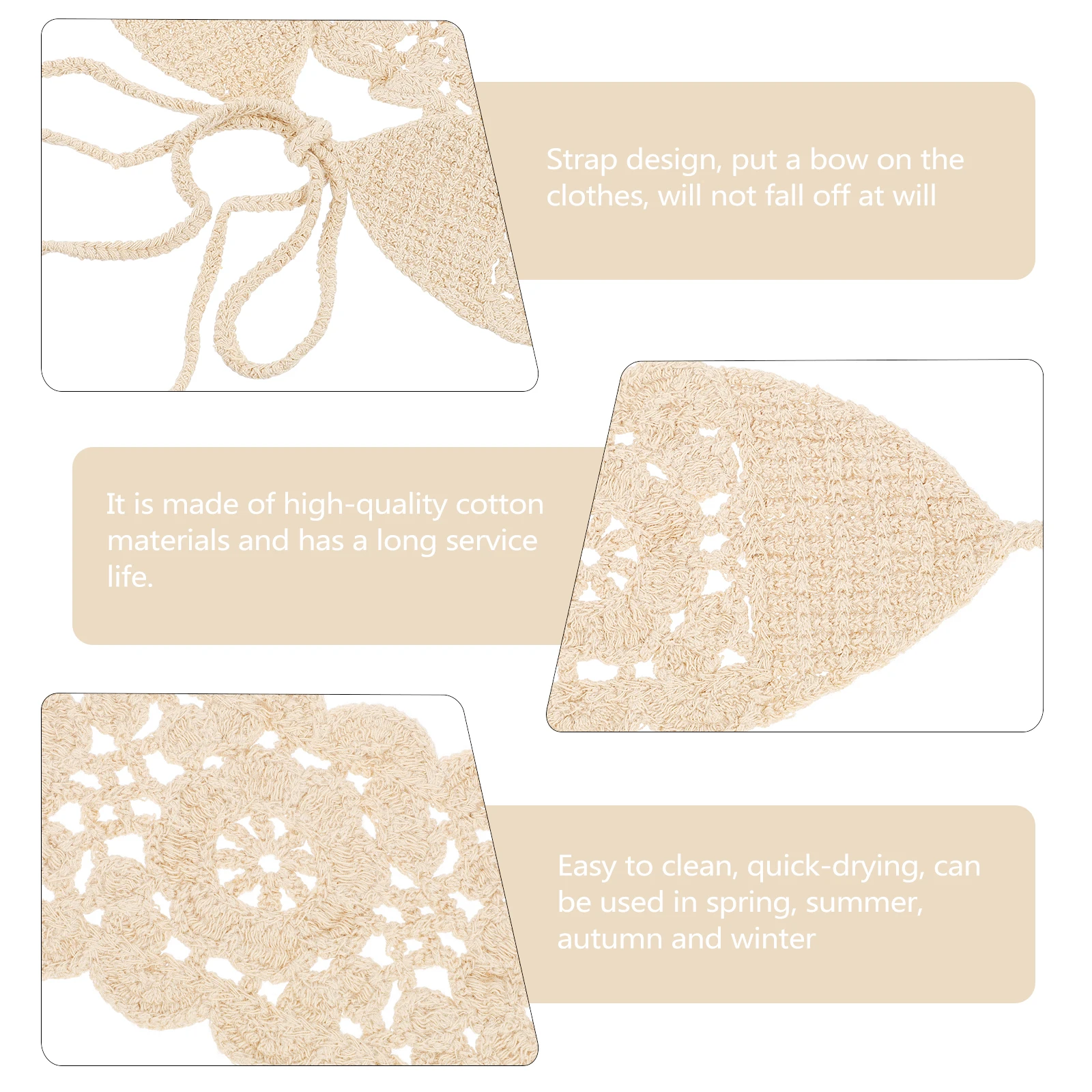 

Cotton Detachable Lace Collar Hair Band Multi purpose Retro Faux Collar Shawl Headband for Women Party Daily Use Gifts High