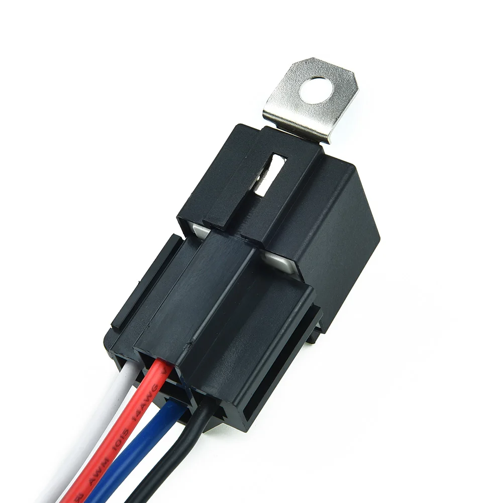 12V 30A SPST Relay With Socket Base Wires And Fuse 4 Pin Pre-Wired Automotive Relay For Car Truck Accessories