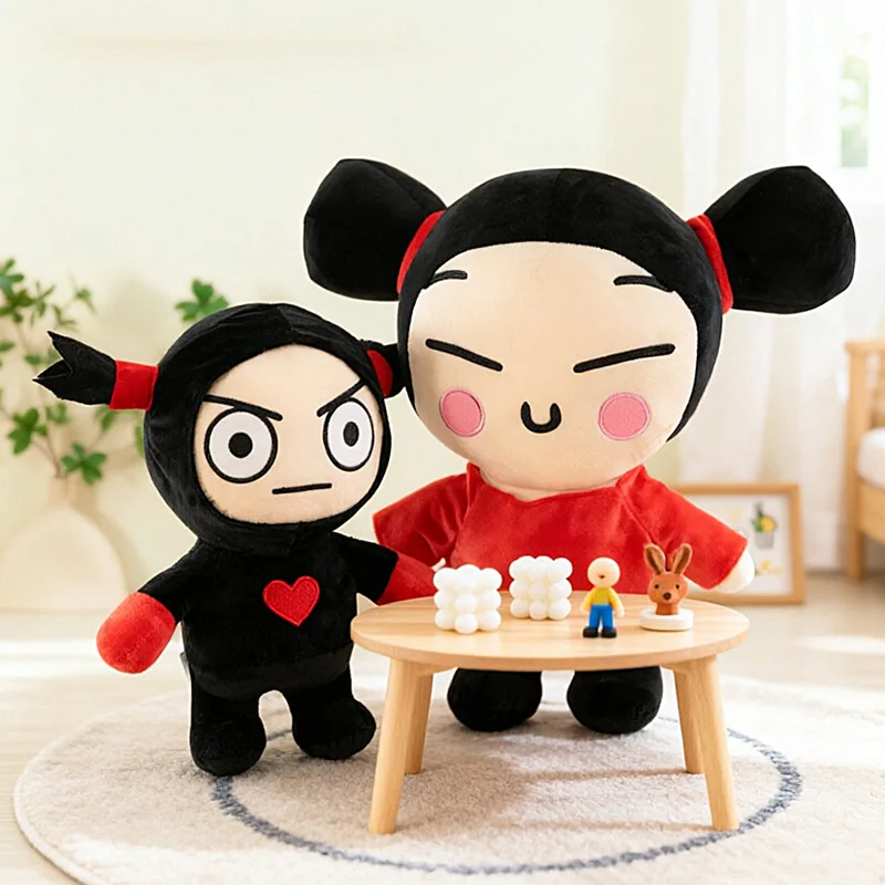 

New Large Size 50cm Kawaii Pucca and Garu Plush Toys Cartoon Soft Stuffed China Doll Couple Dolls for Kids Birthday Gifts
