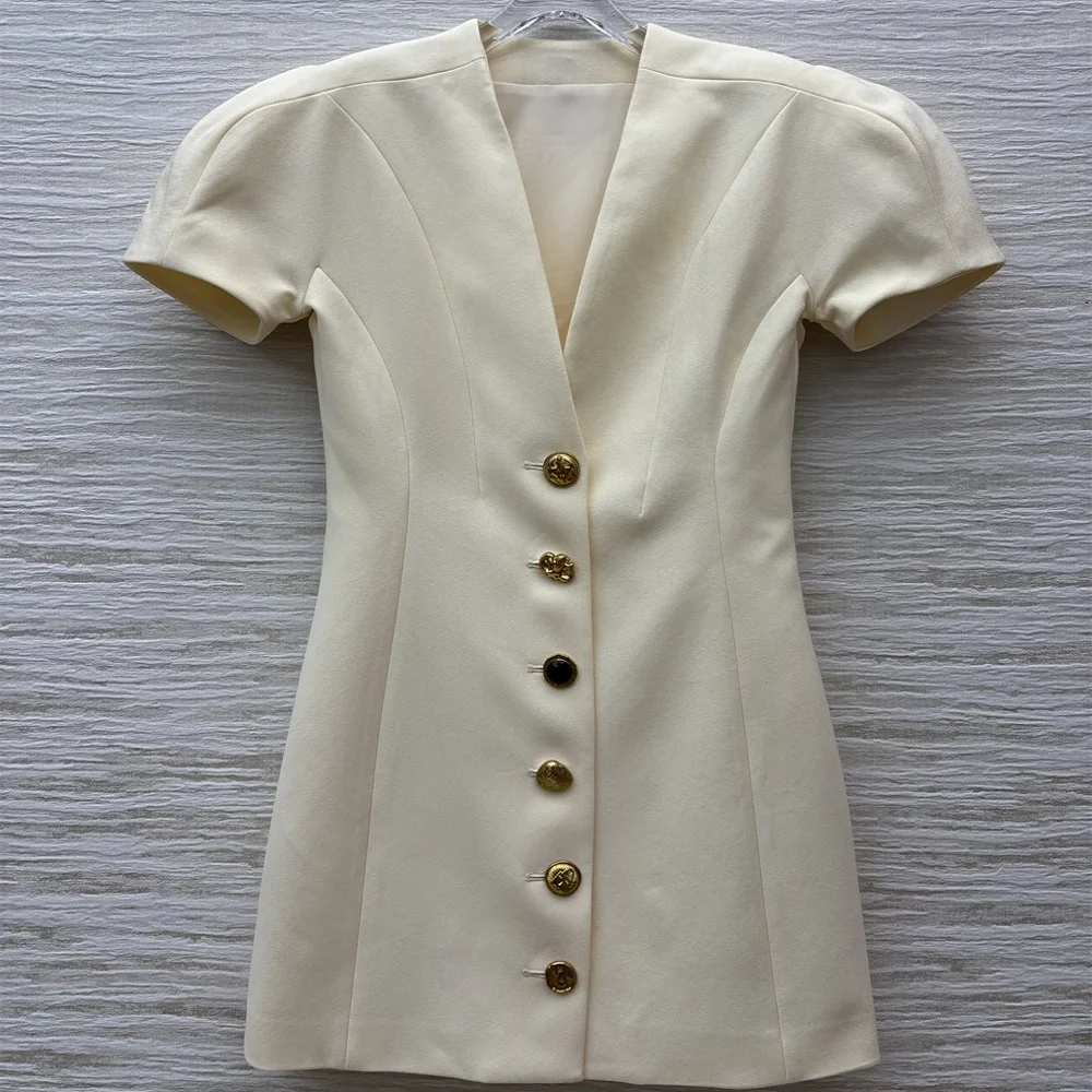 2025 여름 여성 우아한 드레스 새틴 메탈 버클 코르셋 브이넥 여성 스커트 Y2K 신상 고품질 바디콘 스커트 브라