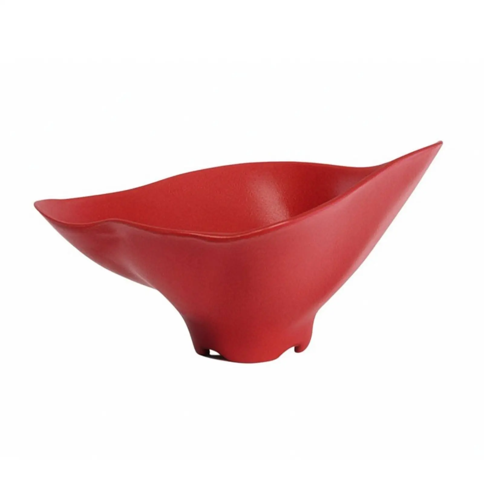 Geometric Sushi Display Plate for Raw Bar Service Melamine Seafood Tray with Flared Bowl Design