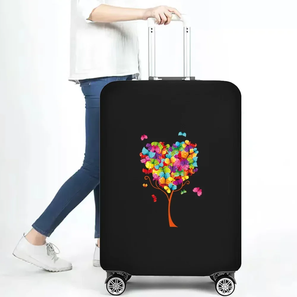 Travel Essentials Protective Suitcase Case for 18-32 Inch Butterfly Print Holiday Traveling Accessories Trolley Luggage Cover