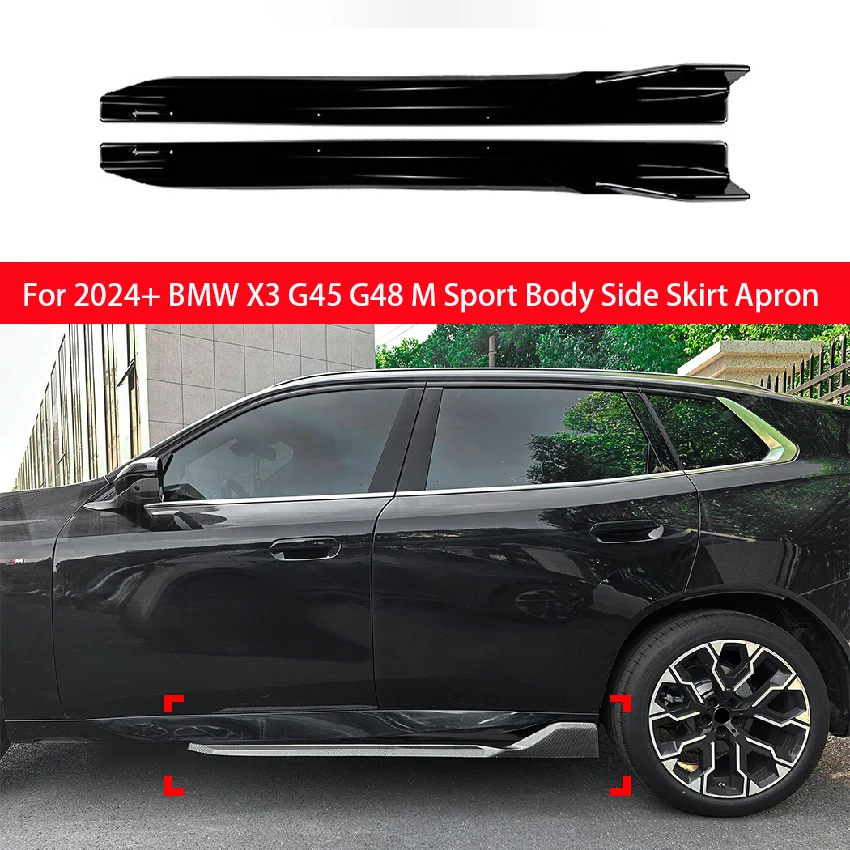

For 2024+ BMW X3 G45 G48 M Sport Body Side Skirt Apron Car Extension Kit High Quality ABS Material Trim Body Kit