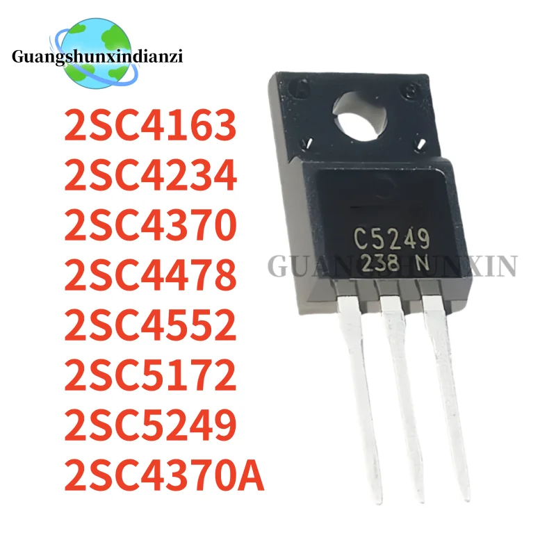 10pcs NEW 2SC5249 2SC5172 2SC4370 2SC4163 2SC4234 2SC4370A 2SC4552 2SC4478 TO-220F C5249 C5172 C4370 C4163 C4234 C4370A C4552