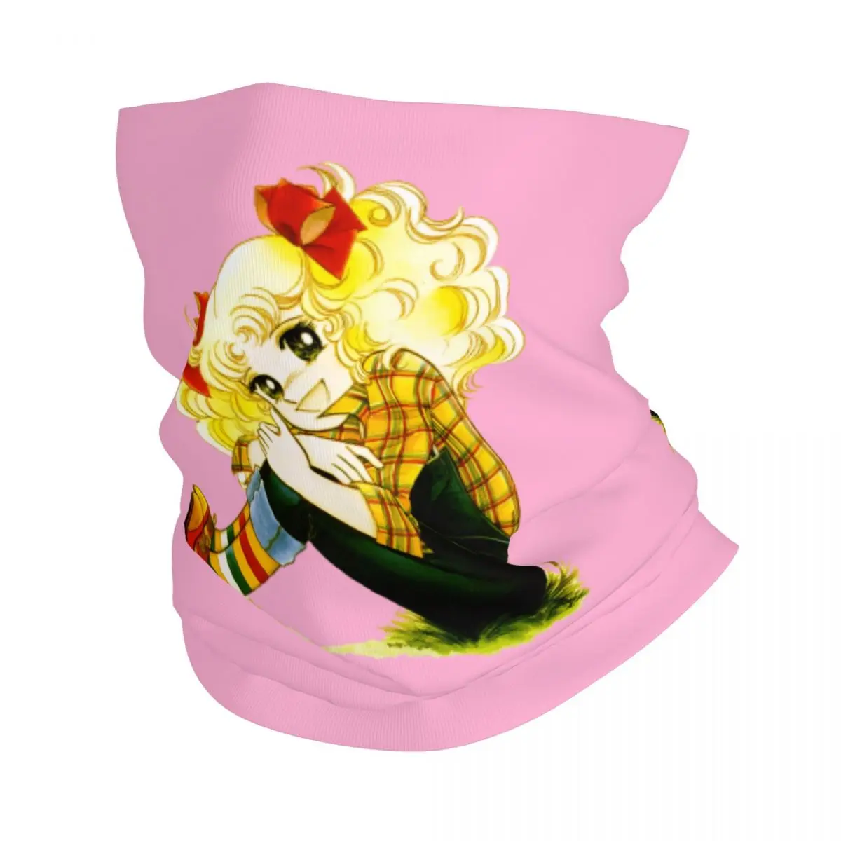 Custom Candy Candy Bandana Neck Gaiter for Ski Running Wrap Scarf Cartoon Anime Manga Balaclava Warmer Face Scarf Cover