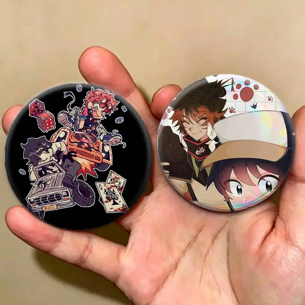 Gothic Casino J-Jackpot Crash Course Badges Creative Tinplate Button PinsBrooch Badge Clothes Backpack