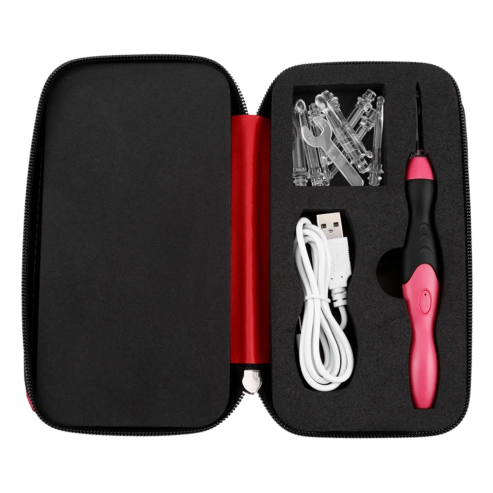 

Профессиональные вязальные крючки 9 в 1 со светодиодной подсветкой, регулируемой яркостью, для вязания и шитья