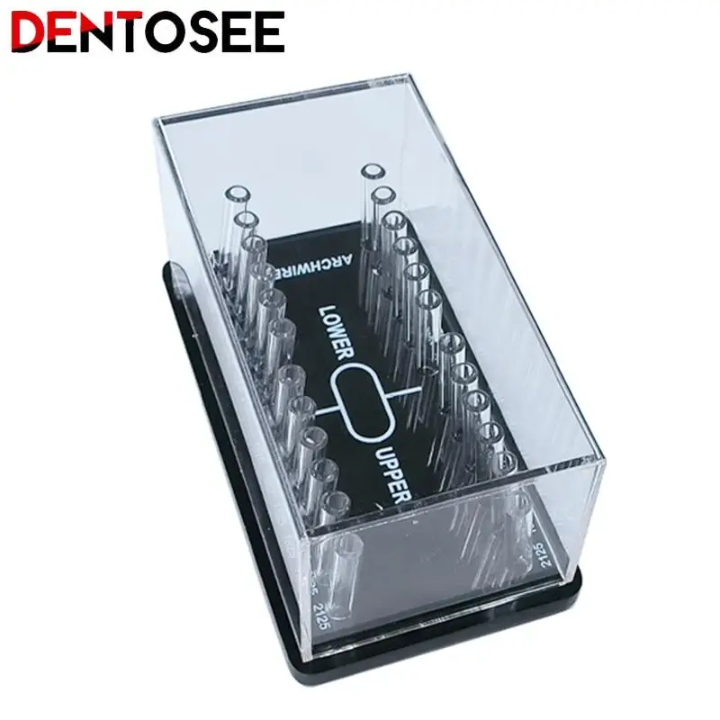 

Dental Orthodontic Round Archwire Box Acrylic Dispenser Placing Box Arch Wires Holder Dentistry Instrument