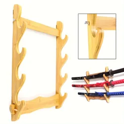 Wall Mount Katana Display Holder Samurai Sword Rack Rapier Sabre Stand Support Japanese Katana Storage Shelves Home Organizer