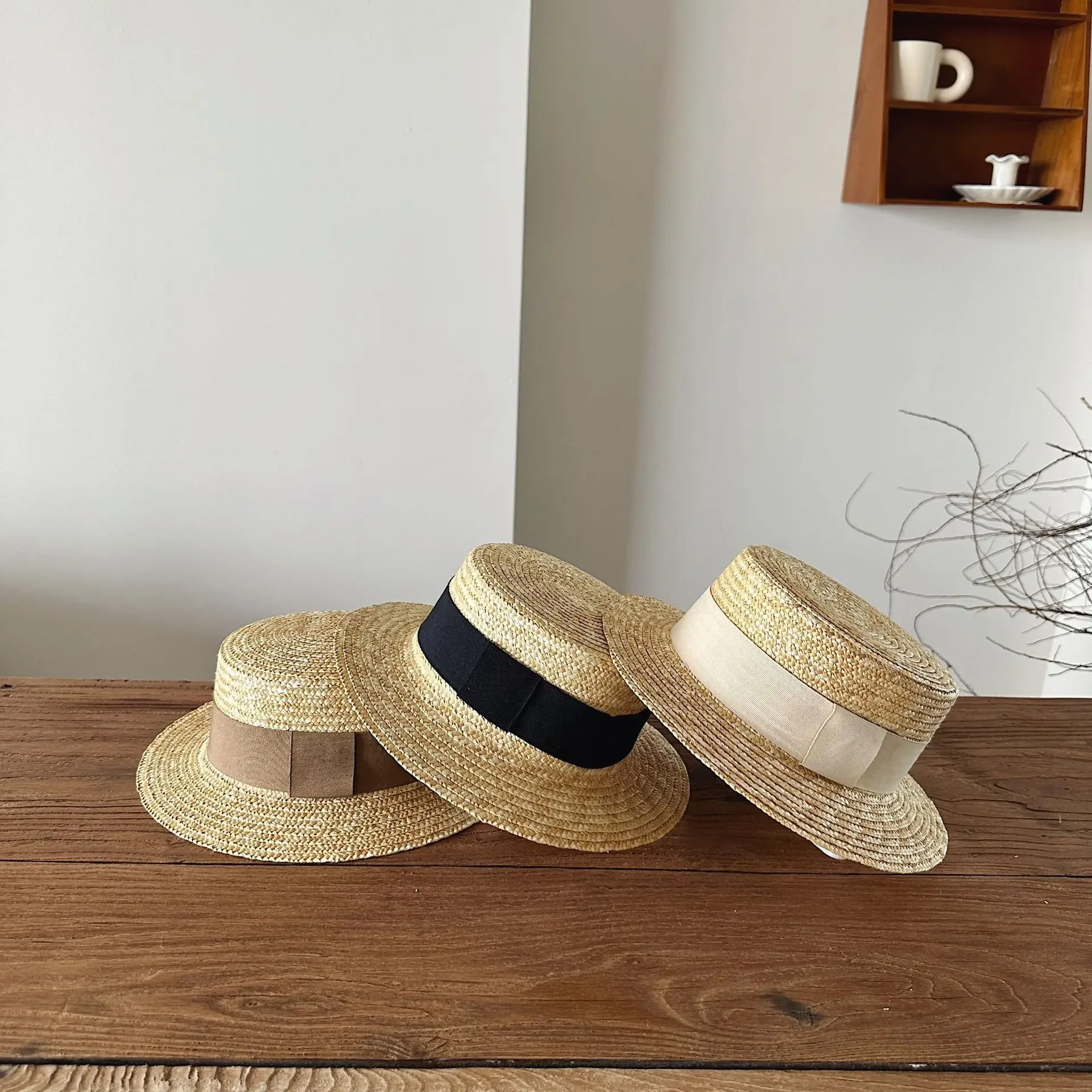 

2023 Korea Baby Straw Hat Summer Baby Sun Hat Chidren Panama Caps For Girls Boys Outdoor Trave Kids Beach Cap