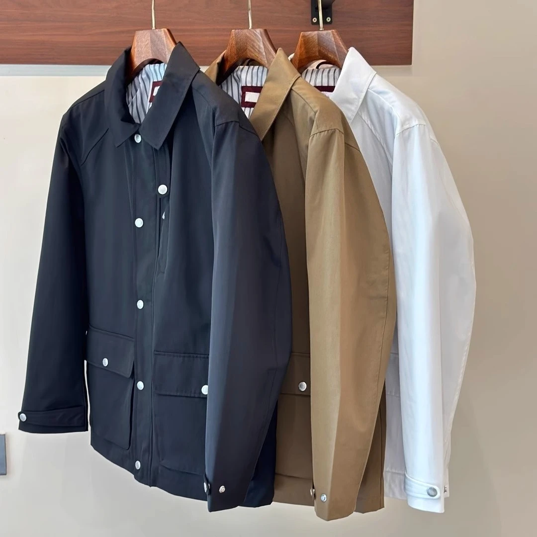 

BC Италия 25aw новая однотонная куртка большого размера с лацканами