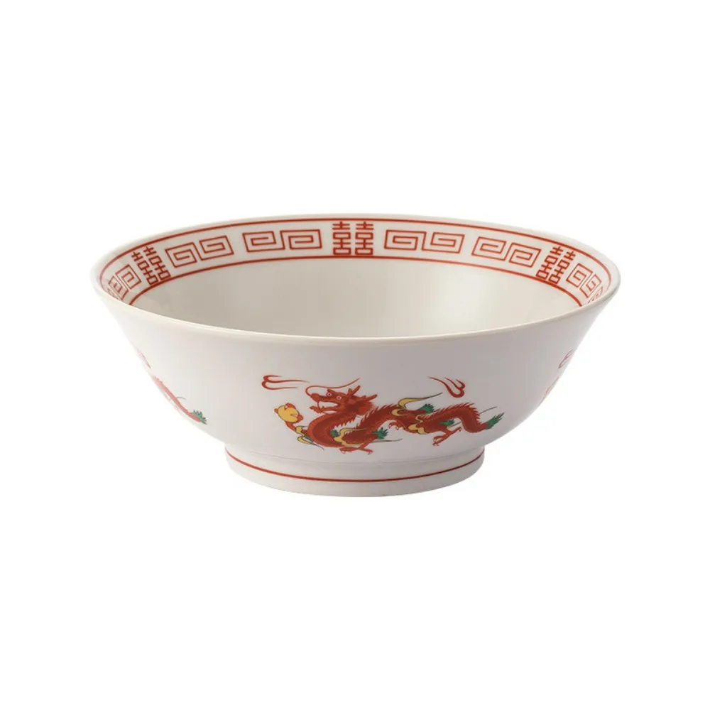 Japanese imported household antique ceramic Lamian Noodles bowl, large noodle bowl, vegetable bowl, dragon and phoenix pattern,