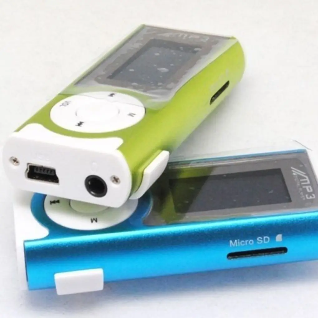 Digital Music MP3 Player Mini USB OLED Screen MP3 Support 16/32GB Micro SD TF Card Light Clip Design Flashlight