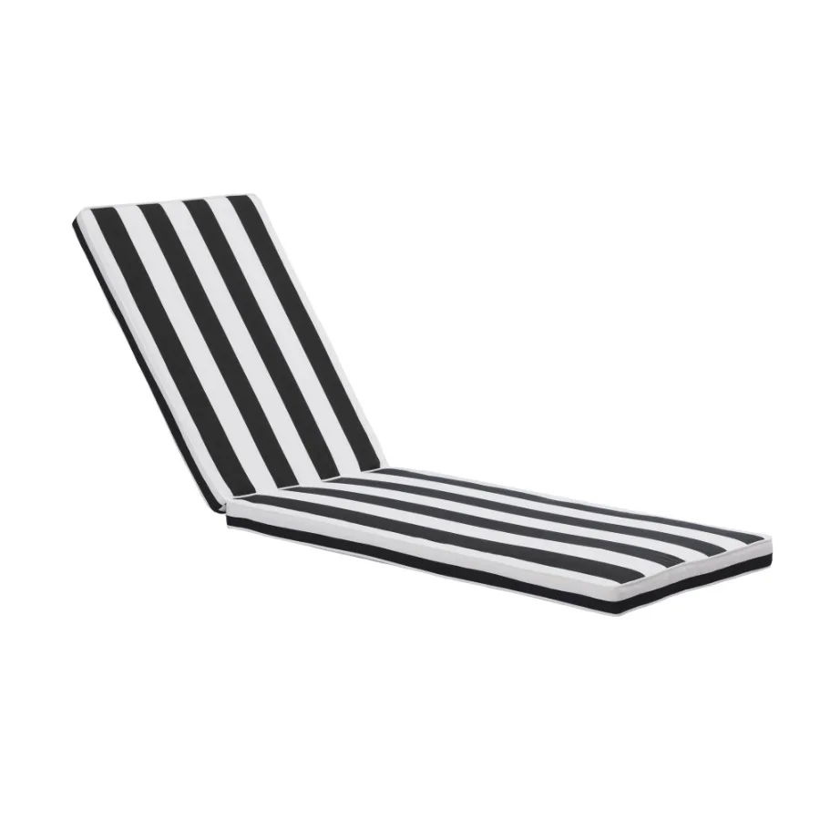

1PCSOutdoor Lounge Chair Cushion Replacement Patio Funiture Seat Cushion Chaise Lounge CushionBlack white stripe