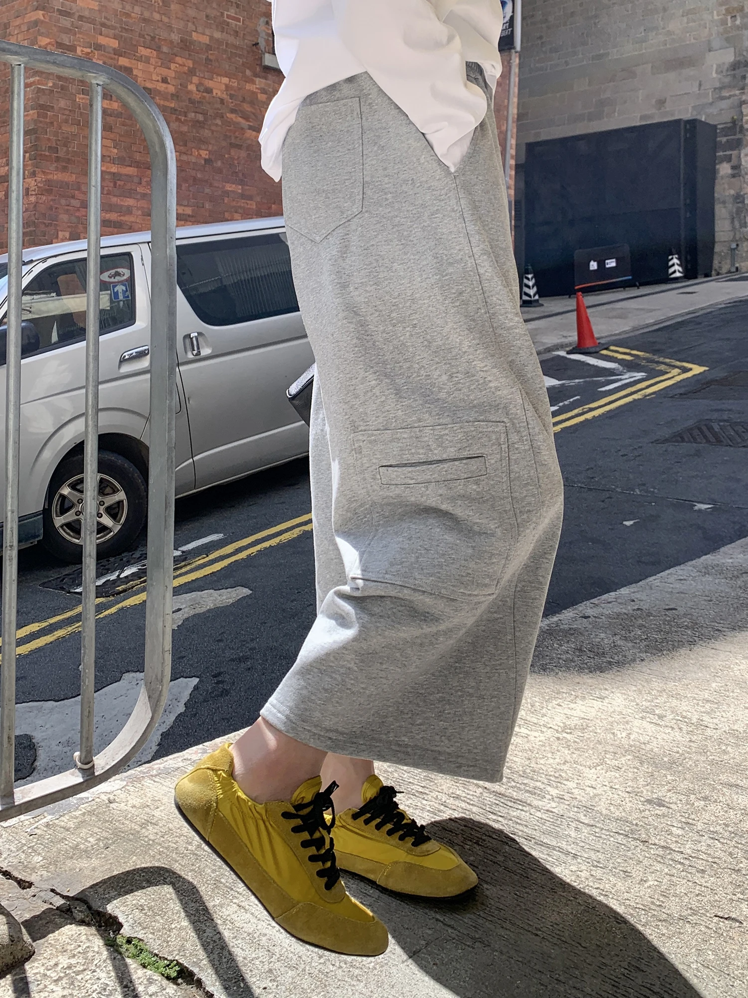 

Grey Casual Pants Women's Loose Fit Korean Style Spring Summer New Wide Leg Sweatpants Comfortable Loose Style Cotton Blend