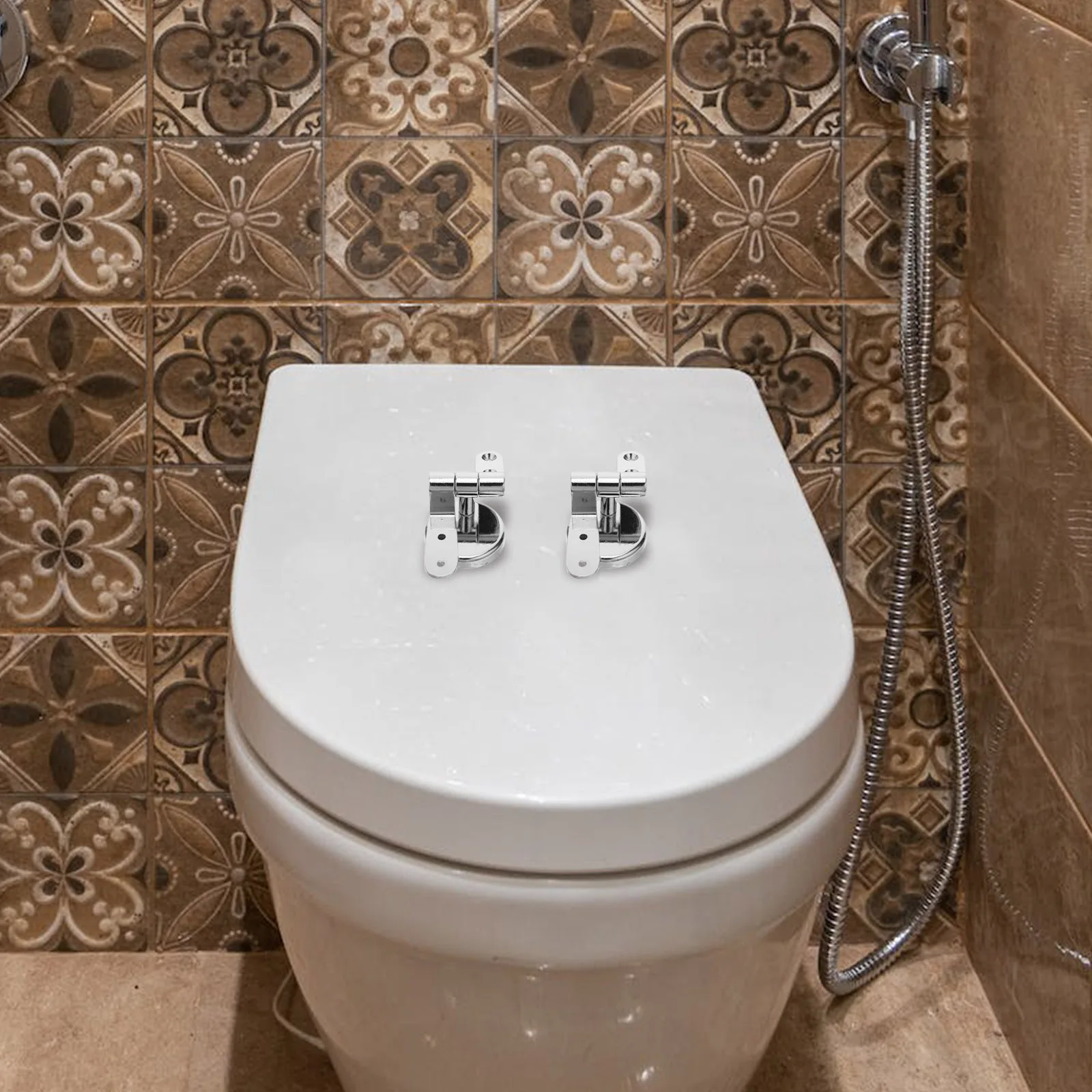 

1set Durable Zinc Alloy Toilet Cover Hinge Replacement for Toilet Seat Lid Mounting Bathroom Connector