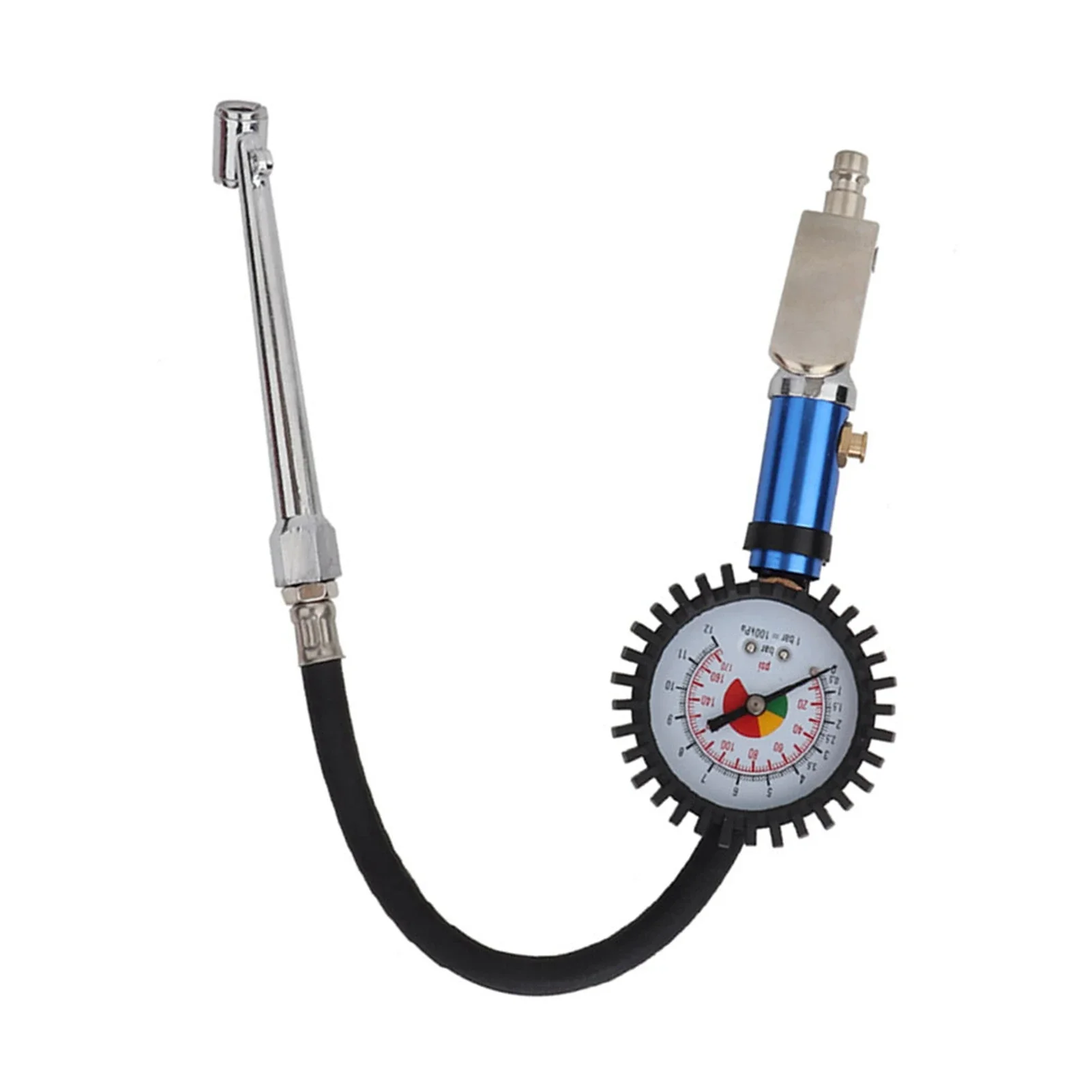 Inflatorpistole, Reifenfüller, Manometer, Pumppistole 12, selbstspannender Reifenfüller mit Luftdruckmesser und schnellem Luftanschluss – Detail 5
