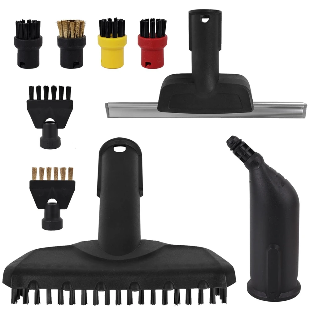 ABKR-For Karcher Steam Cleaner Accessories, Round Brush, Window Squeegee,For Karcher SC1 SC2 SC3 SC4 SC5
