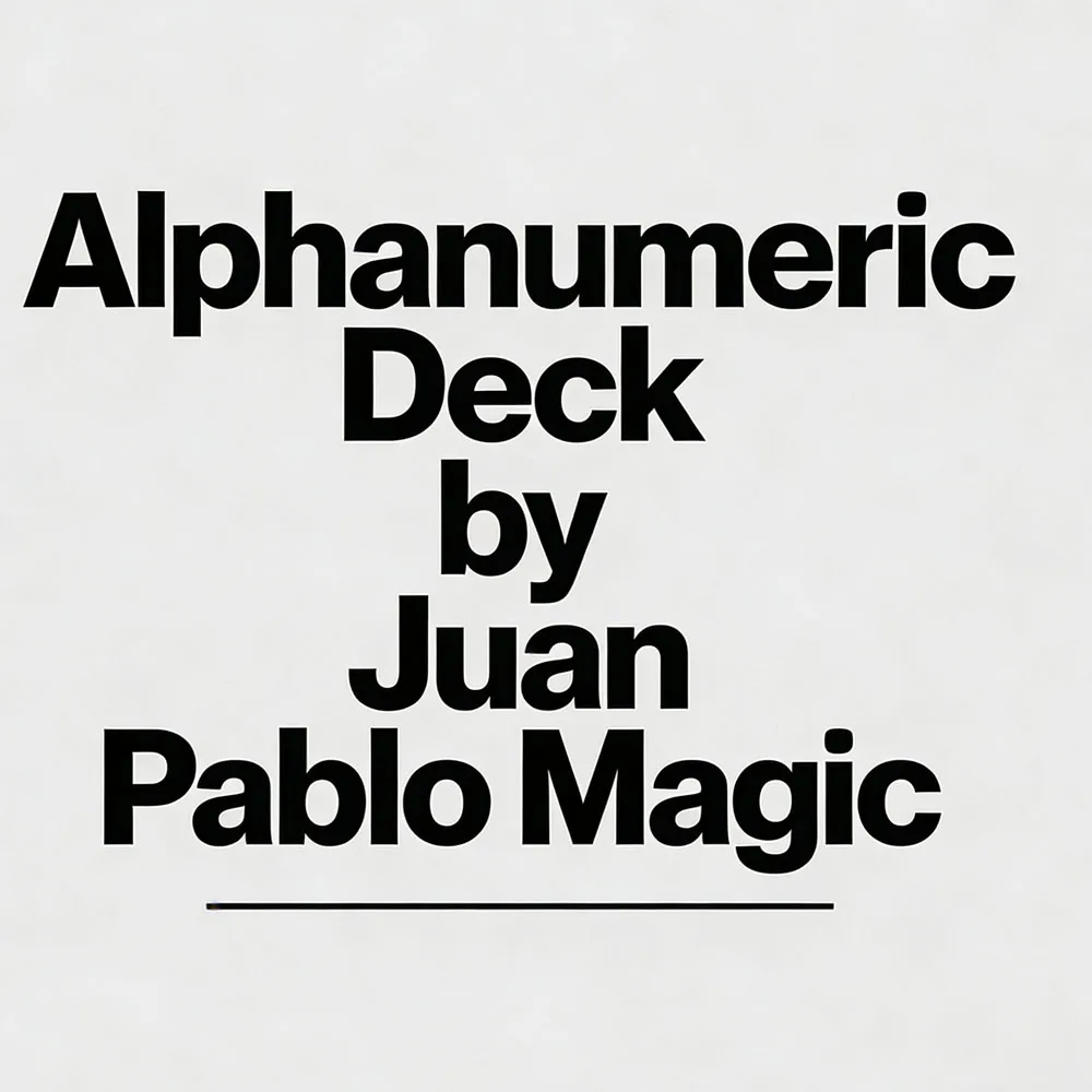 

Alphanumeric Deck by Juan Pablo Magic Mentalism Card Trick for Close Up and Walk Around Magic Gimmicks