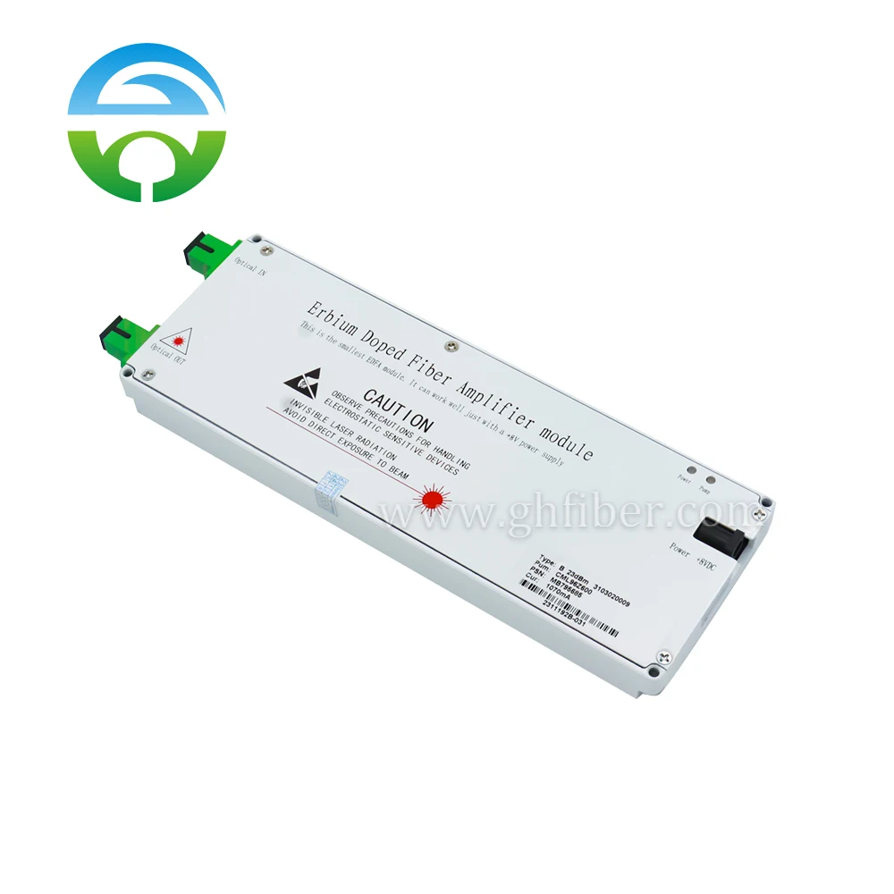 1550nm CATV Erbi Pha Tạp Sợi Amplifer EDFA Module 23dbm Cung Cấp Điện