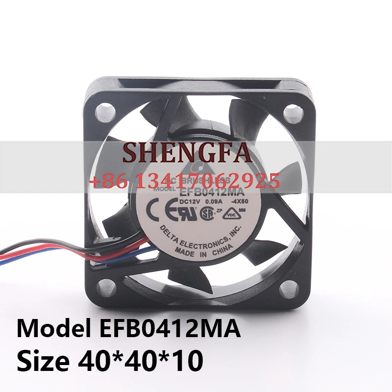 

Delta EFB0412HHA-F00 5V 24V 48V DC12V 0.15A AC EC 4010 4CM High air Volume Cpu Chassis Mute Graphics Card Cooling Fan