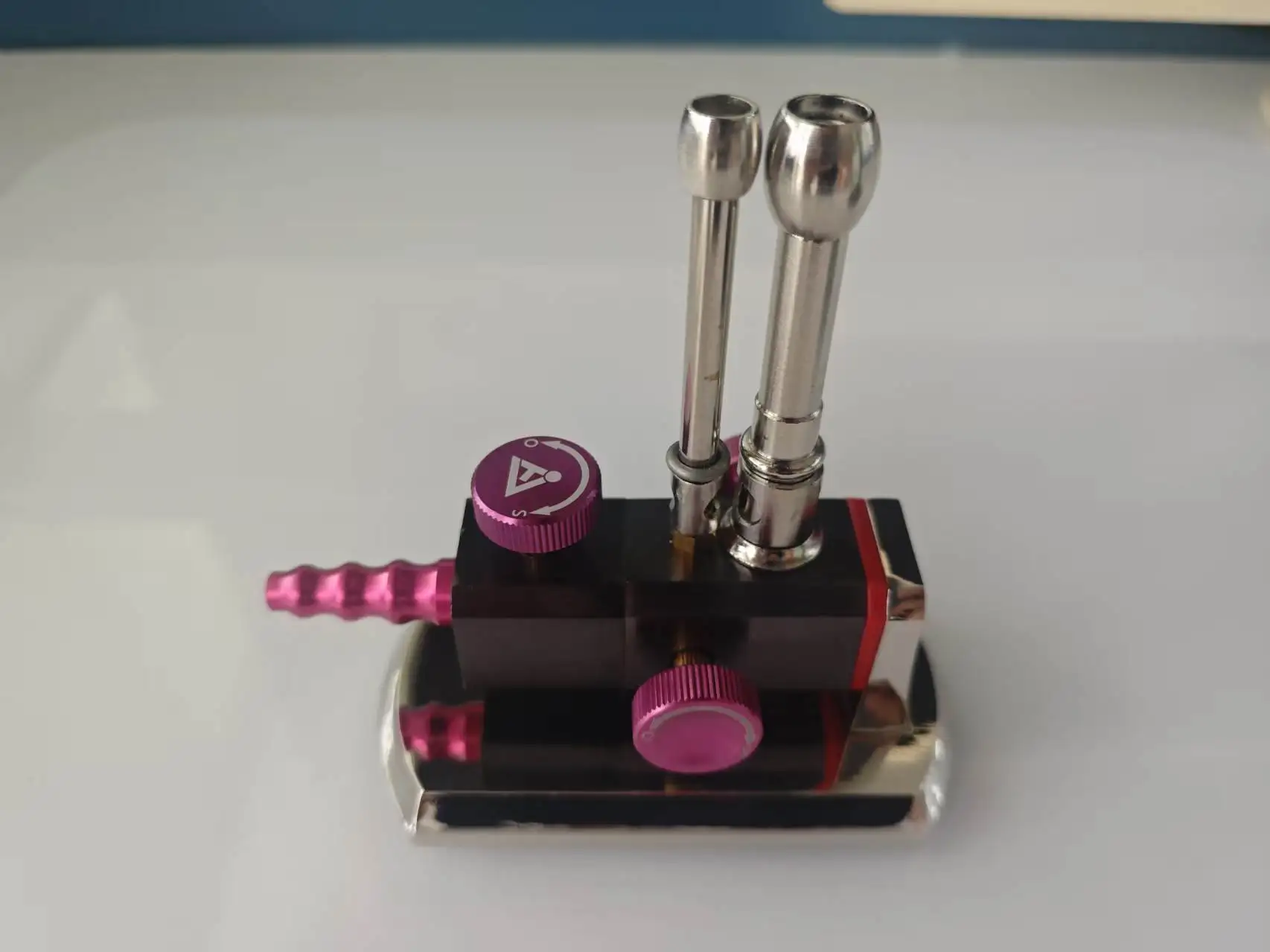 Portable Dental Lab Gas Burner Double Tube Rotatable Bunsen Torch Stove Natural Gas Heating Tool for Laboratory