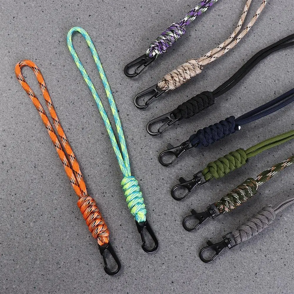 

Rope Hanging Rope Backpack Key Ring Parachute Cord Heavy Duty Braided Woven Keychain Paracord Lanyard Keychain Lanyard