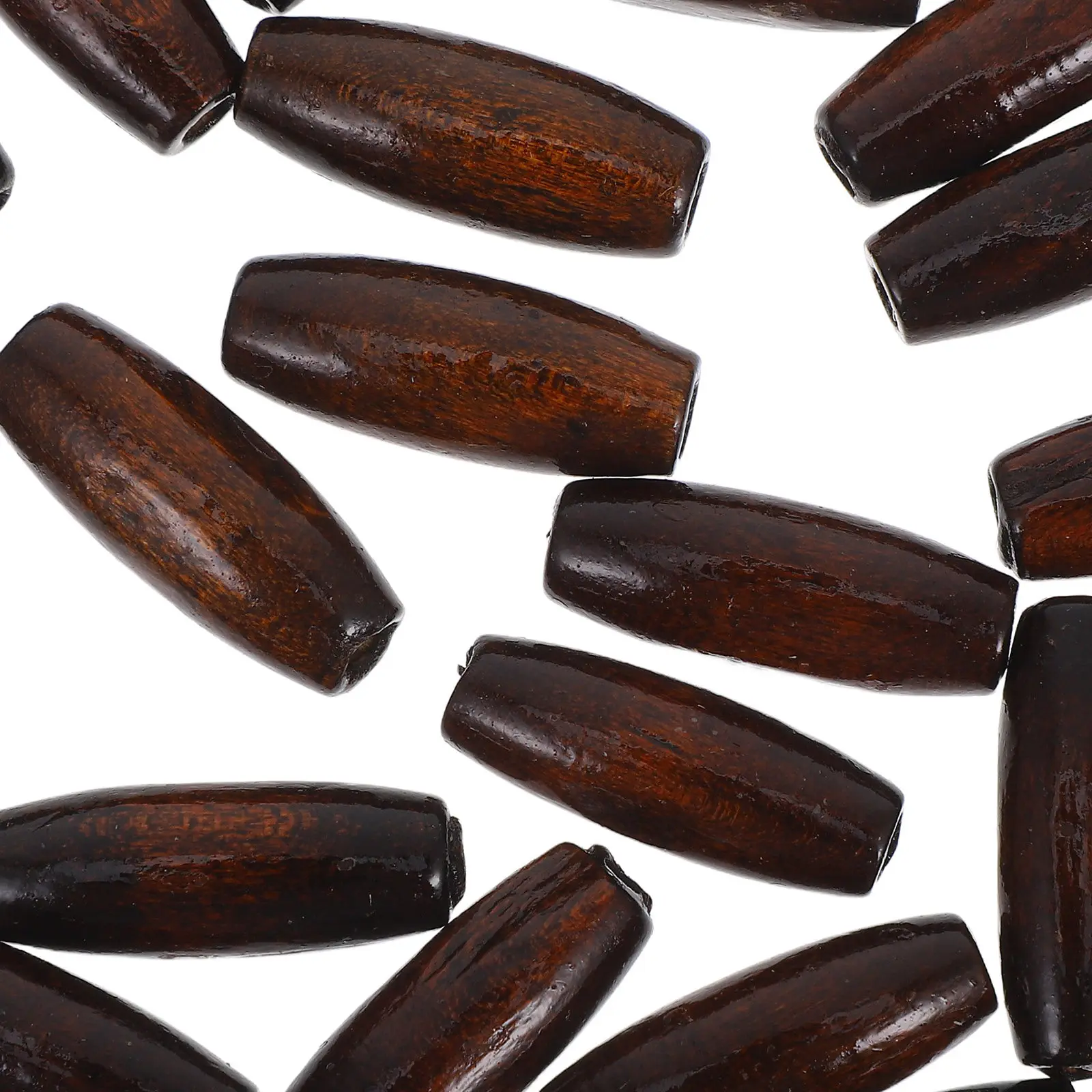 50Pcs Oval Unfinished Wooden Beads Maple Natural Rustic 2.5mm Hole for DIY Macrame Jewelry Craft Beads Wood Crafts Unfinished