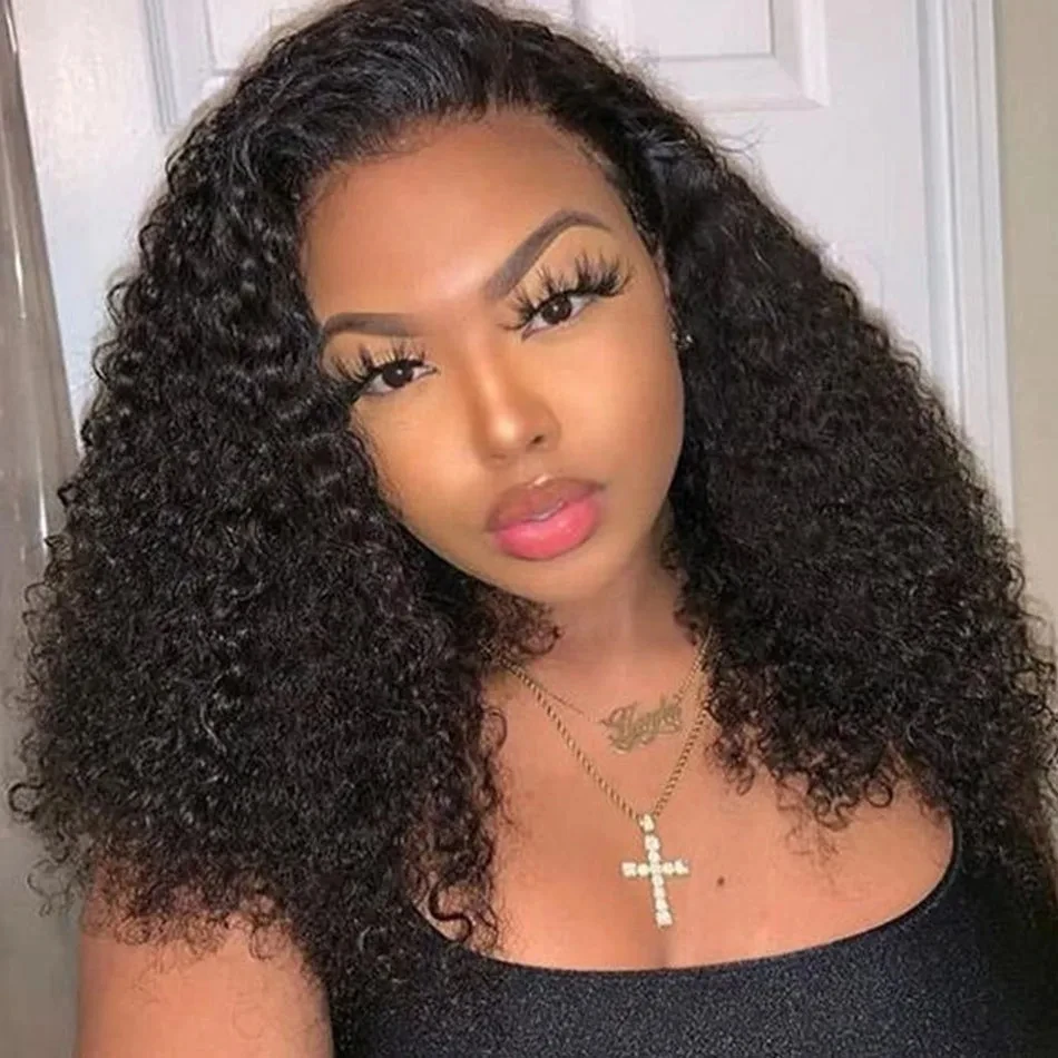 

Glueless Wig Human Hair Ready To Wear Kinky Curly 13x6 HD Lace Frontal Wig Preplucked Human Hair Full 13x4 Lace Front Wigs 250%