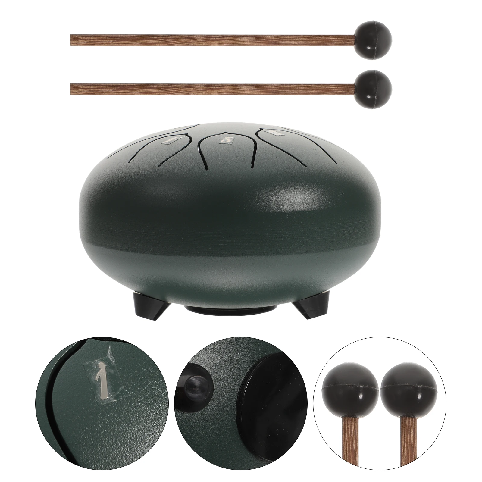 

Ethereal Drum Set Steel Tongue Kids Metal Mini Portable Percussion Hand Instrument Music Musical Instruments