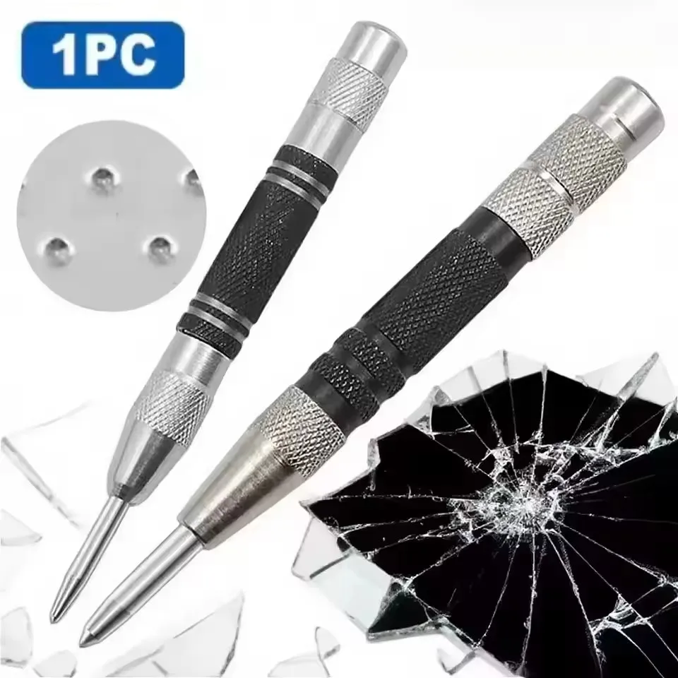 Auto Center Puncher Hole Marker Wood Metal Steel Spring Load Kerner Drill Locator Heavy Duty Punch Carpentry Automatic Hand Tool