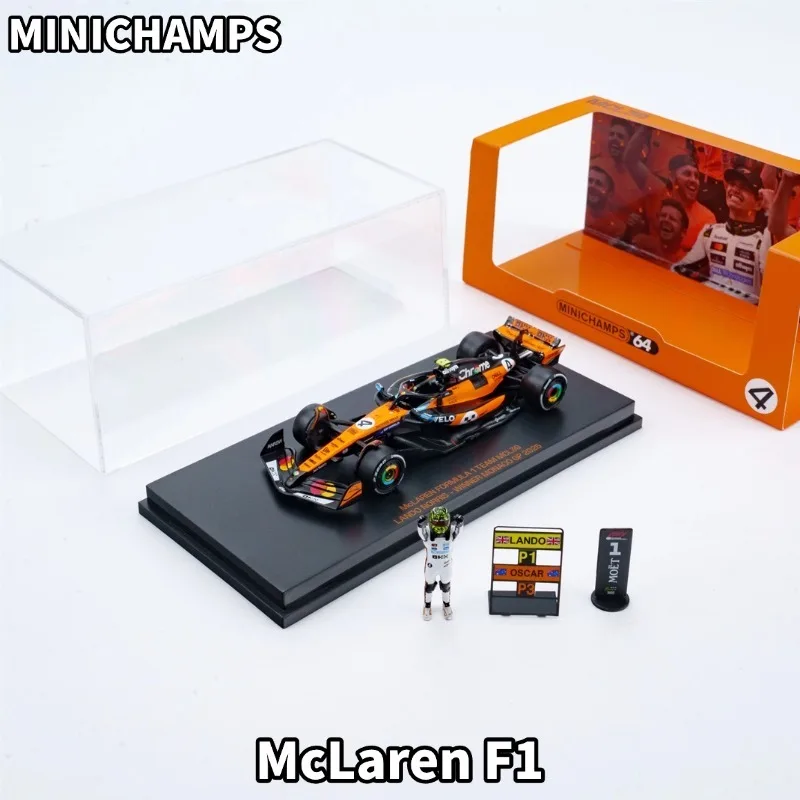 MINICHAMPS 1:64 McLaren F1 Lando Norris Magna Park, Modelo de Auto de Aleación Fundida a Presión, Juguete para Niños, Regalo para Amigos