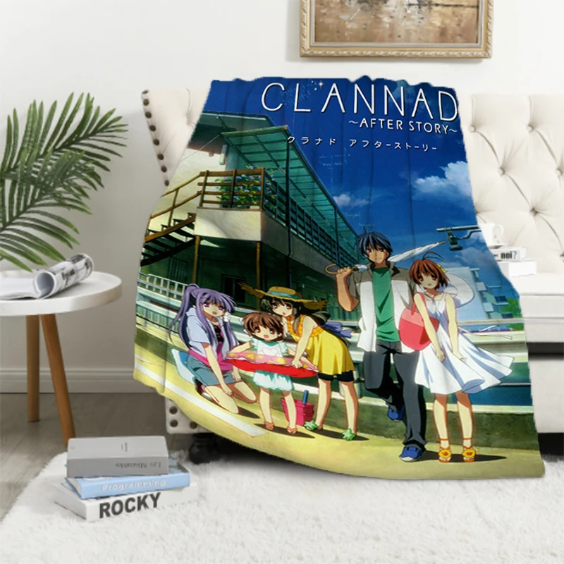 Clannad Knee Blanket Fluffy Sofa Blankets & Throws Microfiber Bedding King Lid Bed Decorative Fleece Soft Nap Luxury Custom Home