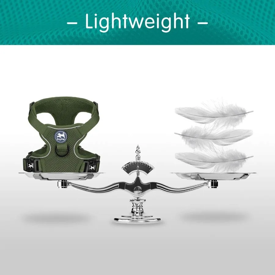 سترة مبطنة مزدوجة عاكسة وناعمة قابلة للتنفس للكلاب مع رقبة وصدر قابلة للتعديل باللون الأخضر العسكري #3