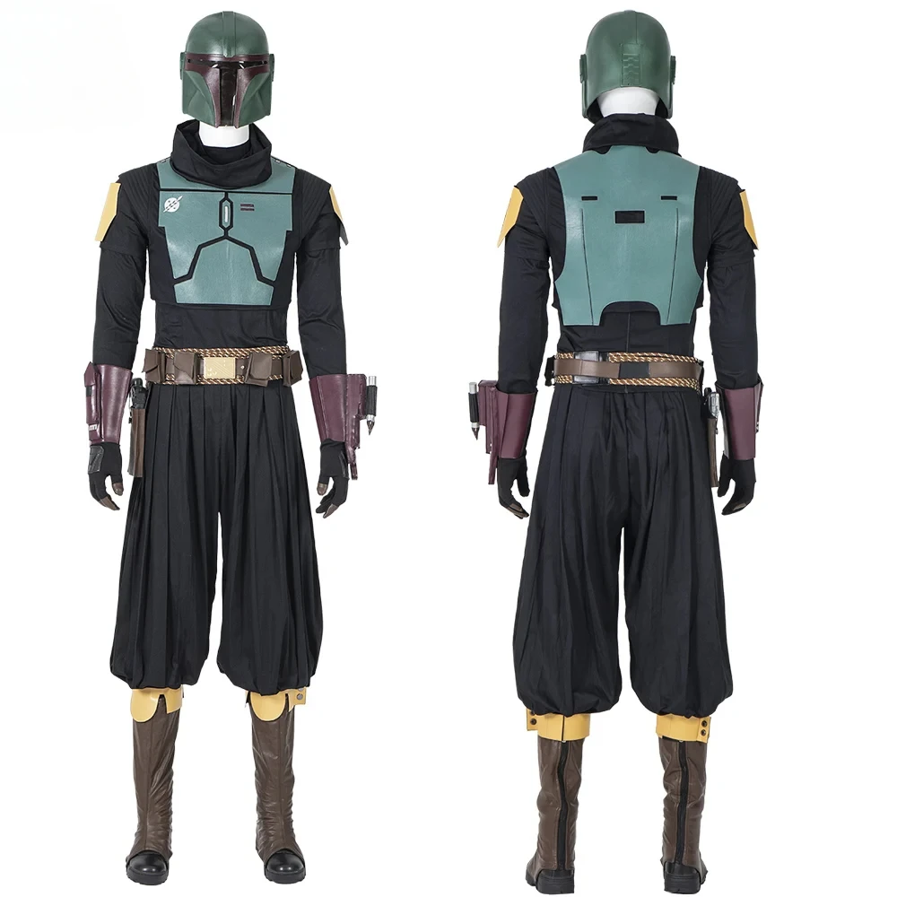 Boba Fett Cosplay Costume Adult Mens Mandalorian Bounty Hunter Uniform Outfits Halloween Carnival Party Suit Costumes Full Set