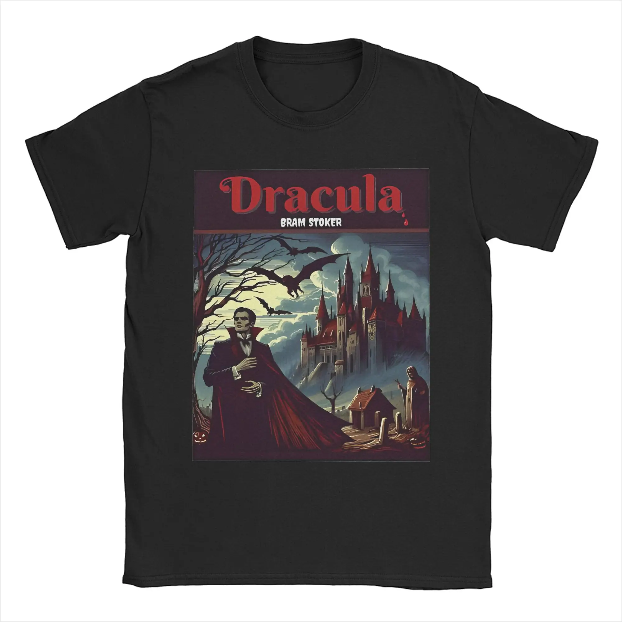 Bram Stoker's Dracula T-Shirts for Men Women  Vintage Pure Cotton Tees O Neck Short Sleeve T Shirts Printed Clothes