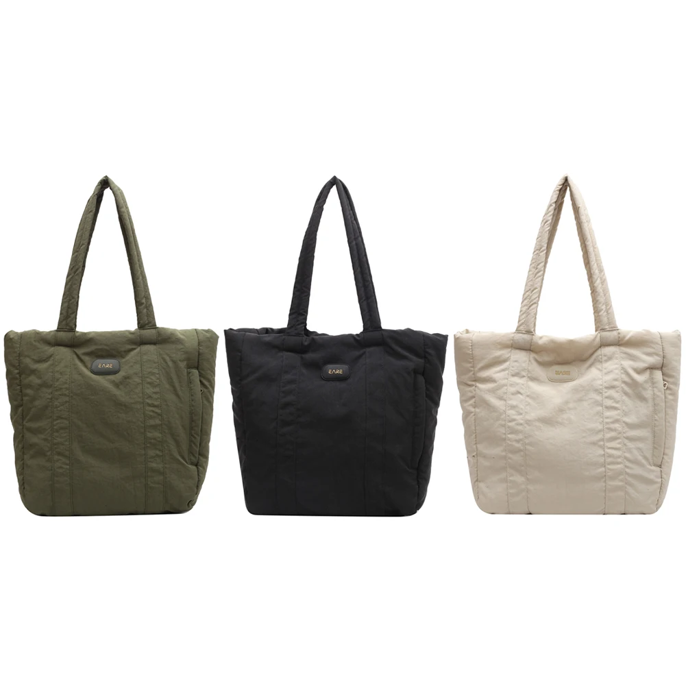 

Women Top Handle Bag Soft Underarm Bag Solid Color Lightweight Large Capacity Daily Bag for Female Girls